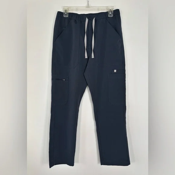 FIGS Scrubs Set Men’s Leon Top Cairo Cargo Pants Dark Blue EUC Size Small - Picture 7 of 11